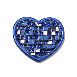 Королевский синий Акриловые подвески, серия диско, королевский синий, 34.5x37.5x2 мм, отверстие : 1.6 мм