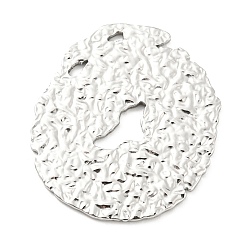 Нержавеющая Сталь Цвет Не тускнеет 304 кабошон из нержавеющей стали, , плоско-круглые, цвет нержавеющей стали, 36x32x1.5 мм