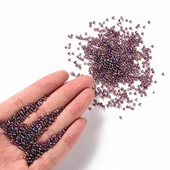 Misty Rose 12/0 Round Glass Seed Beads, Transparent Colours Rainbow, Round Hole, Misty Rose, 12/0, 2mm, Hole: 1mm, about 3333pcs/50g, 50g/bag, 18bags/2pounds
