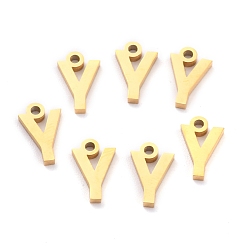 Letter G 304 подвески из нержавеющей стали, матовый стиль, греческий алфавит, золото, letter.g, letter.g: 10.5x7x1.5 мм, отверстие : 1.5 мм