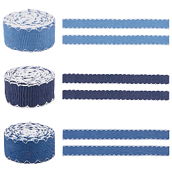 (52) Непрозрачная лаванда 7.5 ярдов 3 цветов полиэфирной ленты, джинсовая ткань, аксессуары для одежды, разноцветные, 1-5/8 дюйм (40 мм), около 2.5 ярдов/цвет