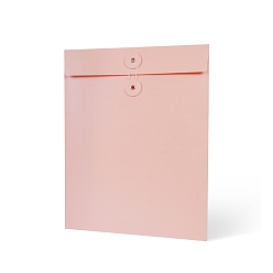 Pink Sacs de classement en papier, sacs de dossier de fermeture de ficelle, fournitures de bureau, rectangle, rose, 320x250mm