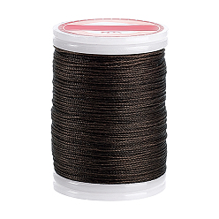 Кокосово-Коричневый 120М круглый вощеный шнур из полиэстера, для diy craft, кокосового коричневый, 0.5 мм, около 131.23 ярдов (120 м) / рулон