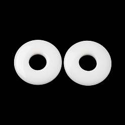 Белый Нефрит Подвески из натурального белого нефрита, подвески в виде пончиков/пи-дисков, 22.5x3 мм, отверстие : 8.5 мм