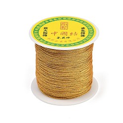 Gold Nylon Threads, Metallic Cords, Gold, 0.6mm, about 142.16 yards(130m)/roll