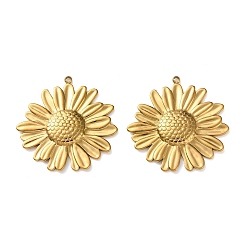 Золотой 304 подвески из нержавеющей стали, очарование заката, золотые, 31x30x3 мм, отверстие : 1.4 мм