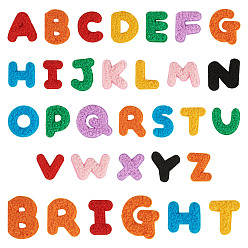 Letter Нашивки на одежду из полиэстера, разноцветные, буквы, 21~27.5x17~32.5x2.5 мм, 26 шт / комплект