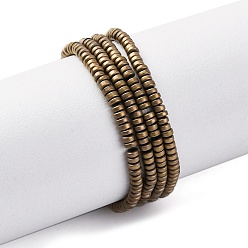 Светло-Золотое Покрытие Гальванические немагнитных гематит бисер пряди, диск, Heishi бусы, свет позолоченные, 2~2.5x1 мм, отверстие : 0.6 мм, около 365~370 шт / нитка, 15.47'' (39.3 см)