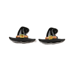 Hat Кабошоны из непрозрачной смолы на тему Хэллоуина, ведьма шляпа, 11x17.5x5.5 мм