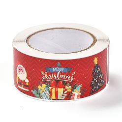 (123L) Белый крем непрозрачный блеск Бумажные герметизирующие наклейки с покрытием, прямоугольник с рождественским узором, для подарочной упаковки уплотнительная лента, огнеупорный кирпич, 75x25 мм, 120шт / рулон