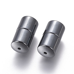 Черный Цвет Металла Магнитные синтетический гематит винт ювелирные изделия застежками, чёрные, металлический черный , 7.3x14.2 мм