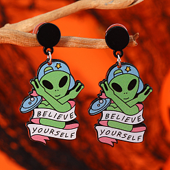 Белый Модные акриловые серьги-гвоздики для мужчин и женщин - стиль своими руками, запредельно, белые