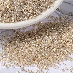 (RR2352) Silverlined Pale Peach Opal MIYUKI Round Rocailles Beads, Japanese Seed Beads, (RR2352) Silverlined Pale Peach Opal, 15/0, 1.5mm, Hole: 0.7mm, about 27777pcs/50g