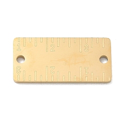 Golden 304 Stainless Steel Connector Charms, Double Scale Ruler Links, Ion Plating(IP), Long-Lasting Plated, Golden, 23x11x1.5mm, Hole: 1.9mm