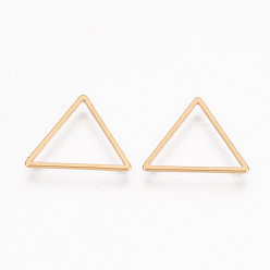 Золотой 304 из нержавеющей стали связывание кольцо, треугольные, золотые, 20x22.5x0.8 мм