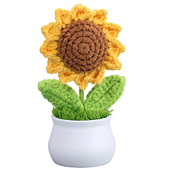 Желтый 1шт. пряжа с изображением подсолнуха и ПВХ для декоративной подставки, для украшения домашнего офиса, желтые, 58x140 мм