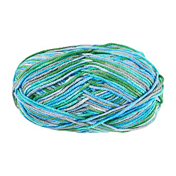 Pale Turquoise Polyester Fibers Knitting Yarn, Cashmere Yarn, for Blanket Pillows Craft Crochet Yarns, Pale Turquoise, 2mm, about 136.70 Yards(125m)/Skein