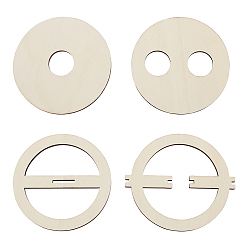 Бежевый 16шт 4 стиль фанерные держатели для фитилей свечей, центрирующие устройства для изготовления свечей, круглые, бежевые, 8.8~9.8x0.45 см, 4 шт / стиль