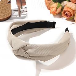 Льняное Полотно Однотонные тканевые ленты для волос с узлами, головной убор с широкими краями, праздничные аксессуары для волос для женщин и девочек, белье, 150 мм