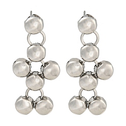 Нержавеющая Сталь Цвет Не тускнеют 304 серьги-гвоздики из нержавеющей стали, для женщин, плоско-круглые, цвет нержавеющей стали, 44x19 мм