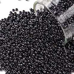 (90) Metallic Amethyst Gun Metal Toho runde Rocailles, japanische Rocailles, (90) metallisches Amethyst-Gun-Metall, 15/0, 1.5 mm, Bohrung: 0.7 mm, über 3000pcs / Flasche, 10 g / Flasche