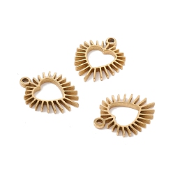 Золотой Ионное покрытие (ip) 304 подвески из нержавеющей стали, сердце, золотые, 20x16x1.6 мм, отверстие : 1.6 мм