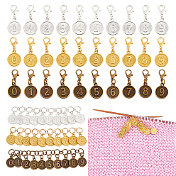 (52) Непрозрачная лаванда 33Наборы инструментов для вязания своими руками, включая маркеры для закрепки петель из сплава, вязание ряда встречных цепочек, разноцветные, 2.6~9.5 см