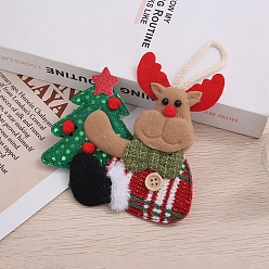 Олень Рождественские украшения из тканевых подвесок, для подвесного украшения елки, олень, 180x130 мм