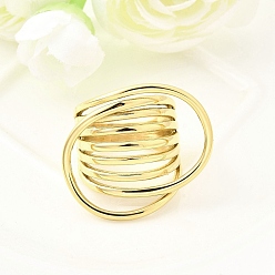 Настоящее золото 18K 304 палец кольца из нержавеющей стали, ионное покрытие (ip), ручная полировка, реальный 18 k позолоченный, 27.5 мм, размер США 8 1/2 (18.5 мм)