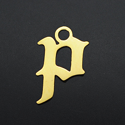 Letter P 201 Edelstahl Reize, Laserschnitt, Buchstabe, letter.p, p: 9.5x6x1 mm, Bohrung: 1.2 mm