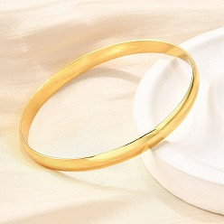 Золотой 304 простые браслеты из нержавеющей стали для женщин, золотые, 1/4 дюйм (0.6 см), внутренний диаметр: 2-1/2 дюйм (6.5 см)