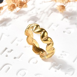 Настоящее золото 18K 304 перстень из нержавеющей стали, ионное покрытие (ip), реальный 18 k позолоченный, 6 мм, размер США 8 1/4 (18.3 мм)