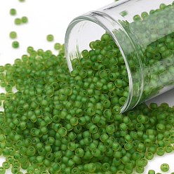 (306FM) Lime Lined Jonquil Matte Круглые бусины toho, японский бисер, (306 fm) лаймовый жонкиль матовый, 11/0, 2.2 мм, отверстие : 0.8 мм, о 1110шт / бутылка, 10 г / бутылка