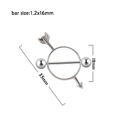 Arrow 304 защитный кожух из нержавеющей стали, цвет нержавеющей стали, стрелка, 35x18 мм