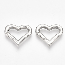 Нержавеющая Сталь Цвет Не тускнеет 304 пружинные затворные кольца из нержавеющей стали, сердце кольца, цвет нержавеющей стали, 17.5x20x3 мм, внутренний диаметр: 8x14 мм