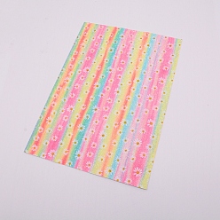 Farbig Blumenmuster Kunstleder Stoff, für diy ohrringe machen, Farbig, 21x30 cm