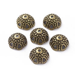 Bronze Antique Style tibétain bouchons, bronze antique, 7x12mm, Trou: 1.5mm, diamètre intérieur: 11 mm, environ830 pcs / 1000 g, sans plomb, sans nickel et sans cadmium 