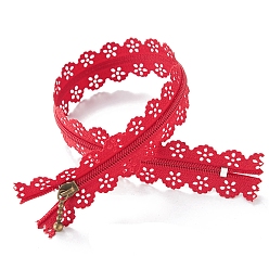 Красный Нейлоновые кружевные закрытые молнии, для сумок-кошельков, красные, 20 см