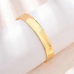 Настоящее золото 18K Простые латунные браслеты-манжеты для женщин, долговечный, стойки покрытие, без кадмия и без свинца, реальный 18 k позолоченный, 3/8 дюйм (1 см), внутренний диаметр: 2-3/8 дюйм (6.05 см)