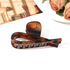 Седло Коричневый Пластиковые заколки для волос «дельфин» с большими когтями, аксессуары для волос для женщин и девочек, седло коричневый, 55x120 мм