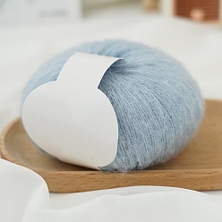 Светло-Синий Пряжа мохер, длинная шерстяная пряжа для вязания, для одежды шарфы свитера шали шапки, голубой, 20г/моток