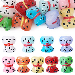 (52) Непрозрачная лаванда 9шт 9 цвета бусины с эмалью лэмпворк ручной работы, собака, разноцветные, 17.5~18x14~14.5x12~13.5 мм, отверстие : 1 мм, 1 шт / цвет