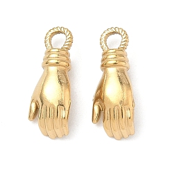 Настоящее золото 18K 304 подвески из нержавеющей стали, пальмовое очарование, ионное покрытие (ip), реальный 18 k позолоченный, 15x6x4 мм, отверстие : 2 мм