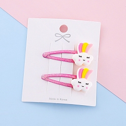 Темно-Розовый Металлические заколки для волос, аксессуары для волос для женщин и девочек, темно-розовыми, 50 мм, 2 шт / комплект