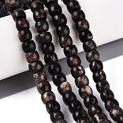Biotite Natural Biotite Beads Strands, Barrel, 8~8.5x5.5~6mm, Hole: 0.8~1mm, about 61~66pcs/strand, 14.76~15.16 inch(37.5~38.5cm)
