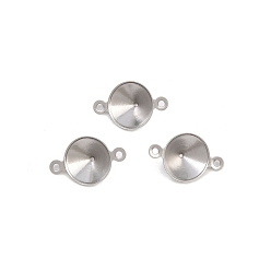 Нержавеющая Сталь Цвет 304 подвески из нержавеющей стали, конус, цвет нержавеющей стали, пригодный для стразов 8 мм, 8.5x14x3 мм, отверстие : 1 мм