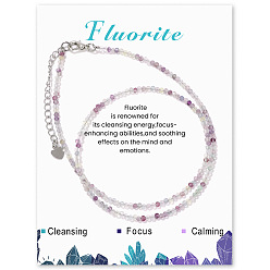 Флюорит Природные флюорита бисером ожерелья, 12.60 дюйм (32 см)