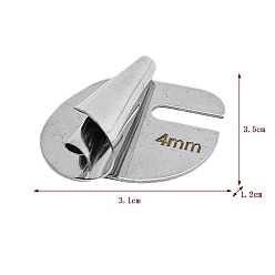 Stainless Steel Color Stainless Iron Sewing Rolled Hemmer Foot, Wide Rolled Hem Pressure Foot, Stainless Steel Color, 35x31x12mm