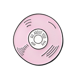 Бледно-Розовый Брошь из сплава слово все о тебе, значок в форме креативной записи для рюкзака, розовый жемчуг, 31x30x10.5 мм