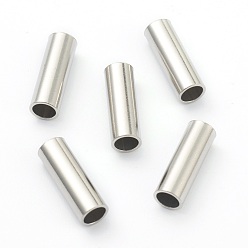 Нержавеющая Сталь Цвет Не тускнеет 304 бусины из нержавеющей стали, трубки бисера, цвет нержавеющей стали, 15x5 мм, отверстие : 4 мм